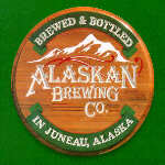 carved sign alaskan brewing company