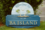 carved sign ba-island