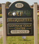 carved sign gotham golf