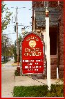 carved sign united methodist church